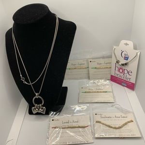 bundle of MCB bracelets and one necklace
